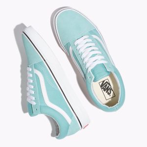 Vans Bayan Spor Ayakkabı Old Skool Açık Turkuaz/Beyaz | 14890-843